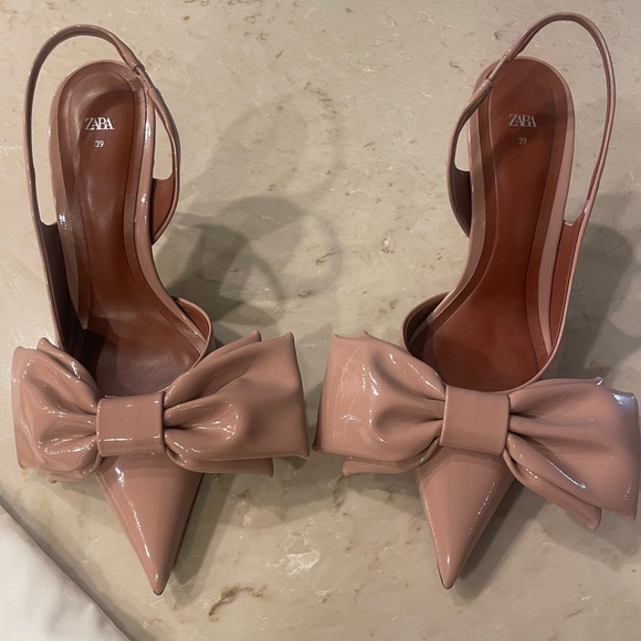 Zara- Slingback heels with bow - Picture 5 of 8